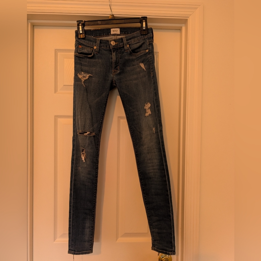 Women's Distressed Blue Jeans